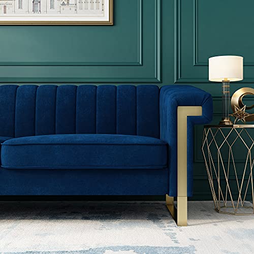 Blue Velvet 3 Seat Couch Sofa L73300