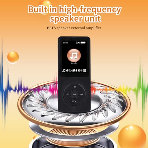 128GB Bluetooth MP3 Player with Built-in HD Speaker, Voice Recorder, HiFi Sound, E-Book, Earphones V359263