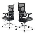 White Italian Velvet Mesh Ergonomic Office Chair C71226