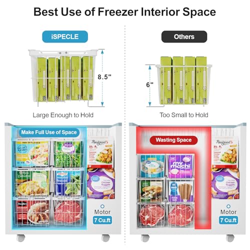 3 Pack Adjustable Black Freezer Organizer Bins T62813