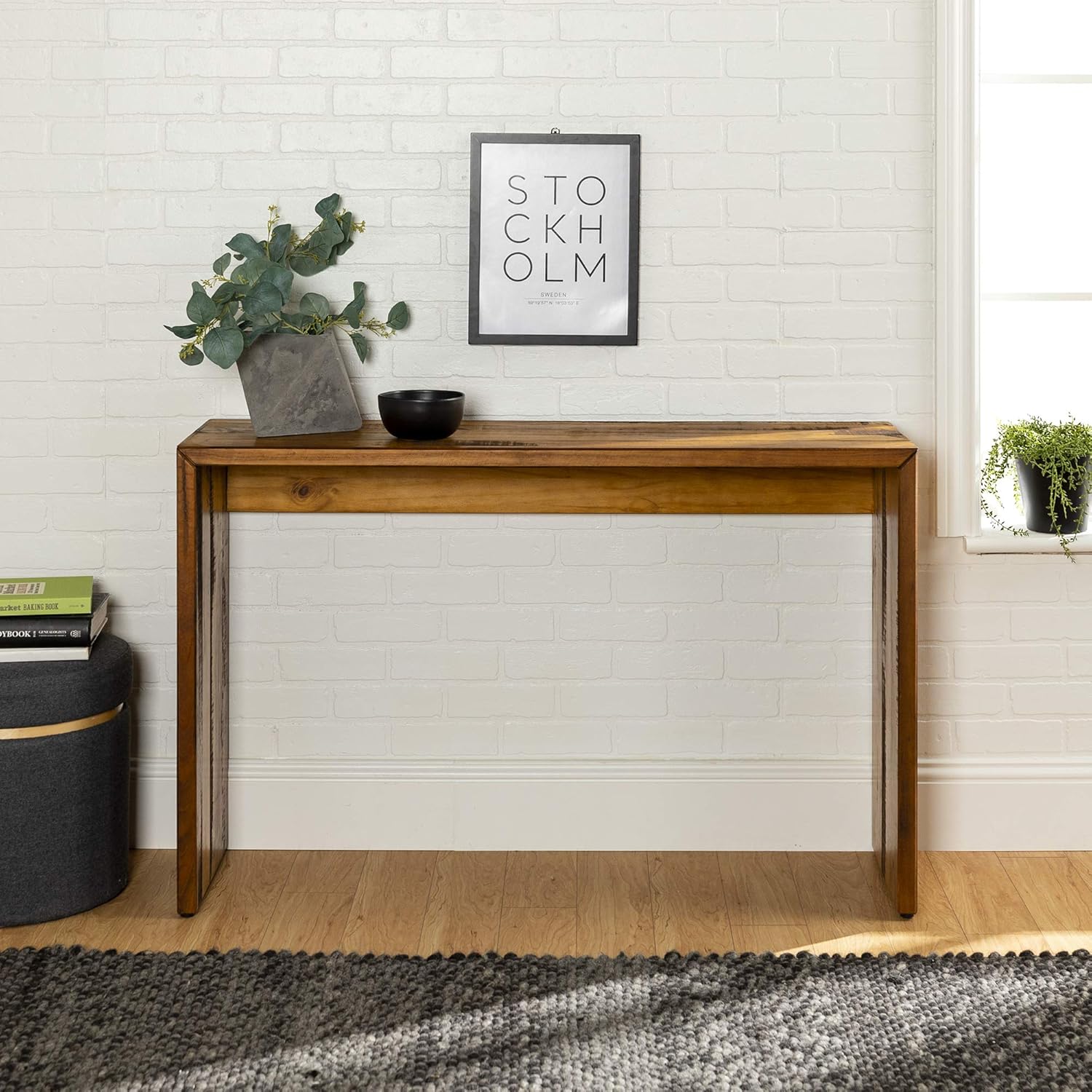 60 Inch Grey Solid Wood TV Stand Q3359