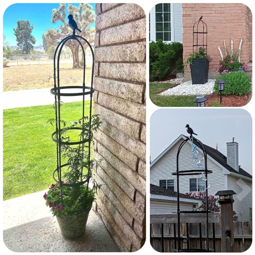 White 1Pack 6ft Round Trellis F54223