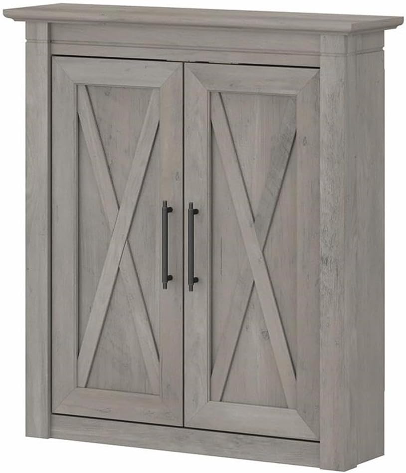 Engineered Wood Bathroom Wall Cabinet in Driftwood Gray N531