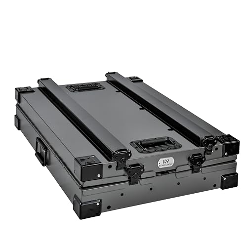 Medium Black Aluminum Dog Crate N745