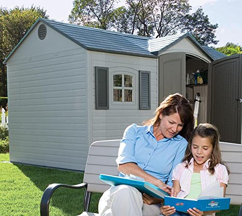 Outdoor Storage Dual Entry Shed, 15 x 8 ft, Desert Sand Y564