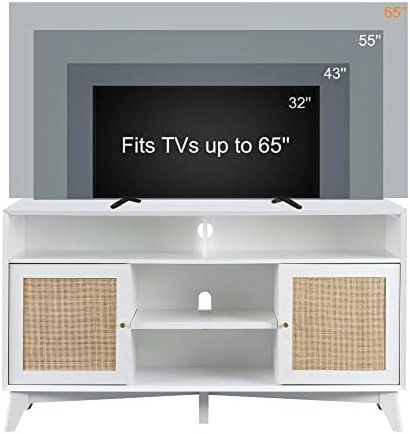 TV Stand with Natural Rattan Door L35777