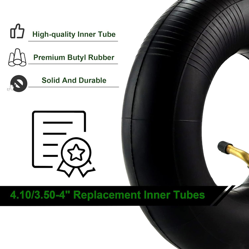 2 Pack Heavy Duty Replacement Inner Tubes with TR-13 Straight Metal Air Valve Stem A722062