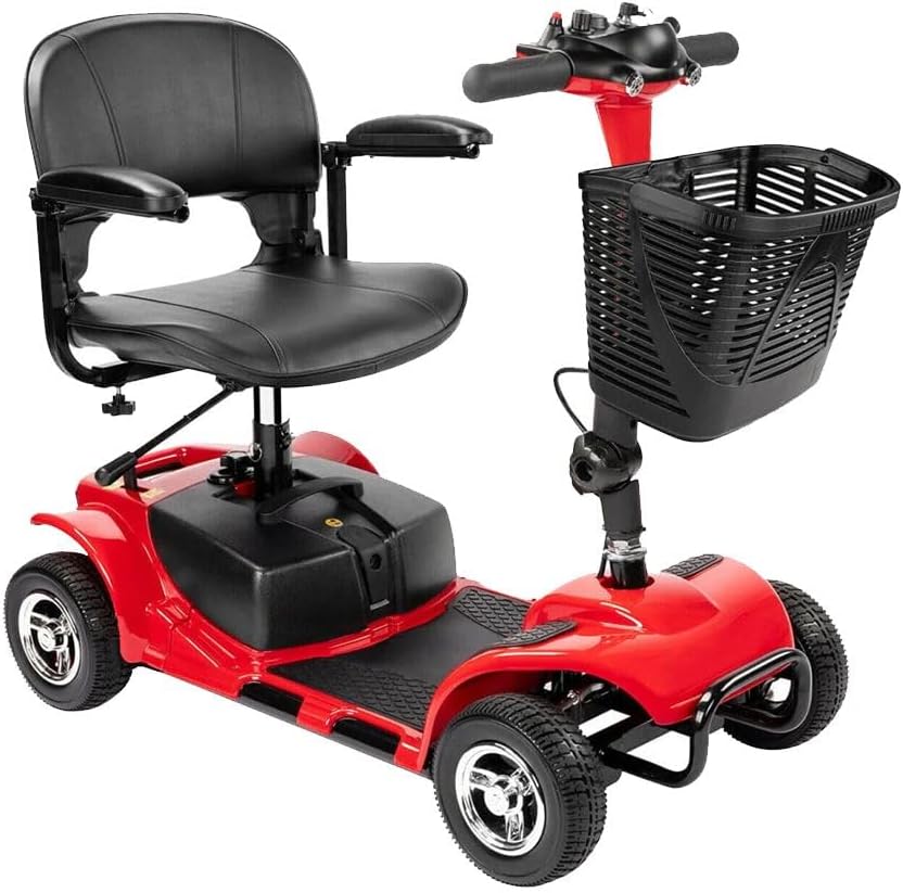 Red Compact Heavy Duty Mobility Scooter Q45890