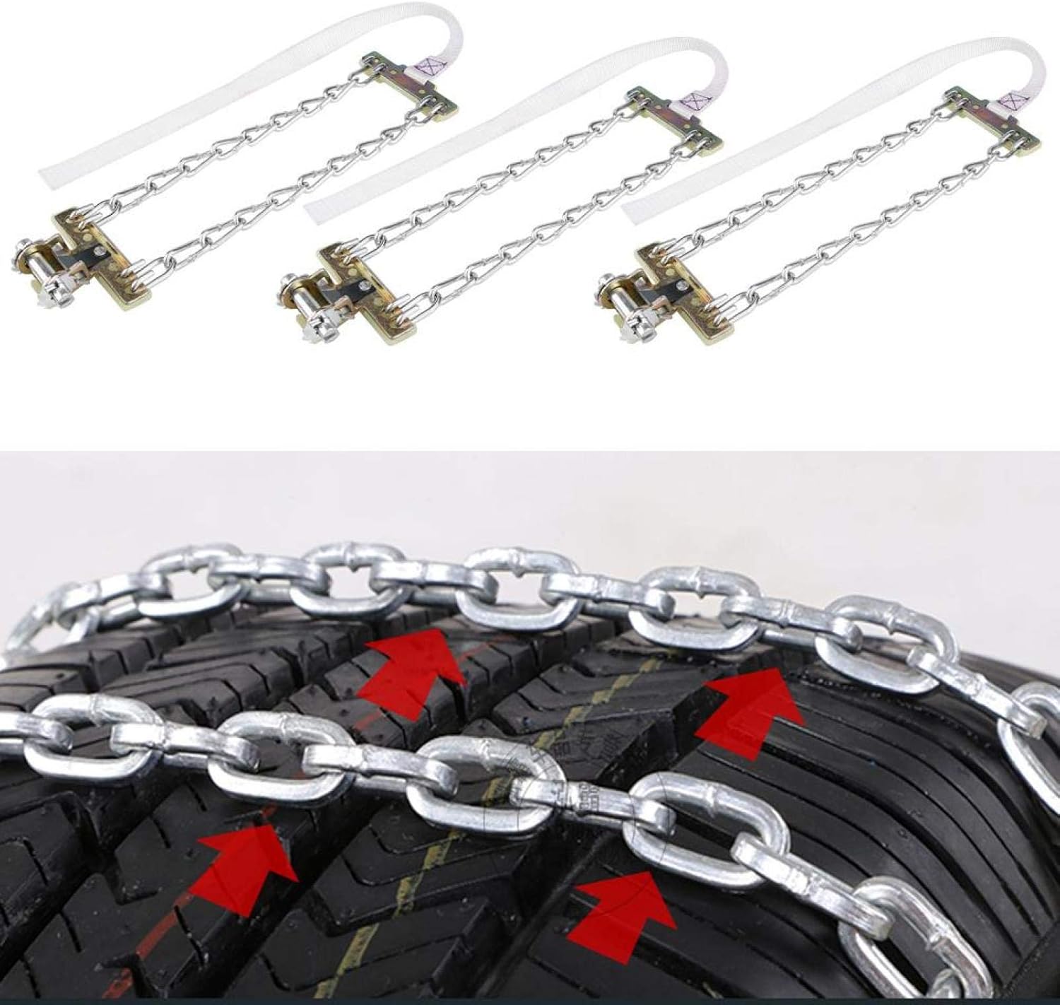 3pcs Anti-Skid Tire Chain for Car Truck SUV S499