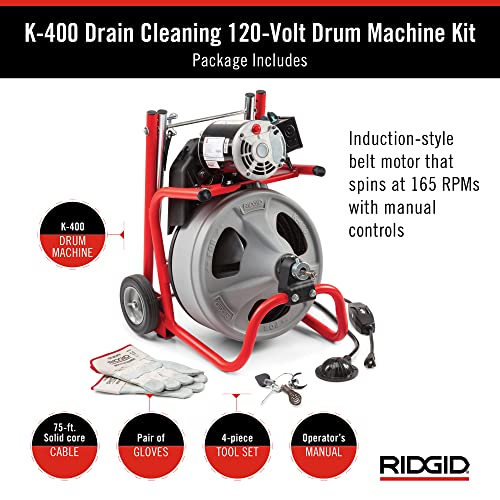Drain Cleaning Drum Machine Kit with Cable D229