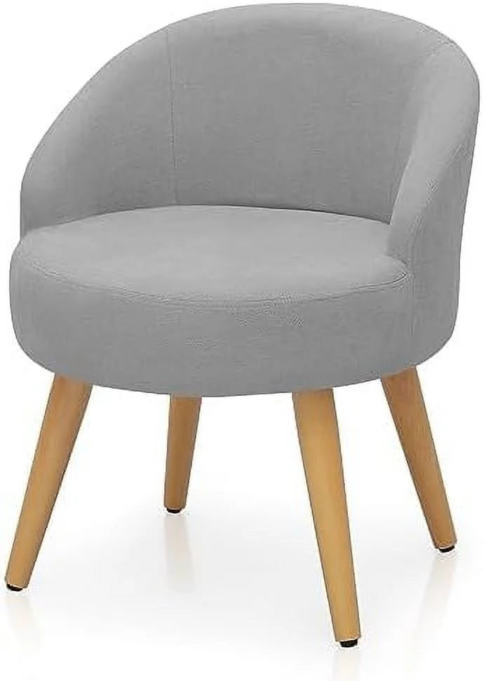 Grey Velvet Accent Chair with Wood Legs K27340