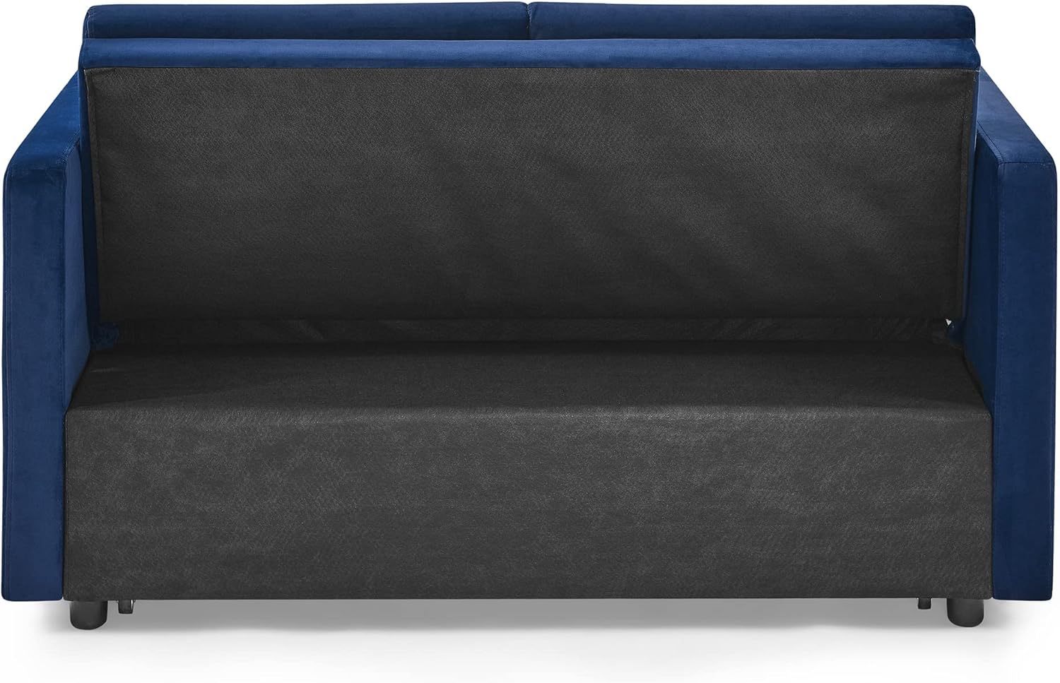 Blue Velvet 2 Seater Convertible Sofa Bed D206