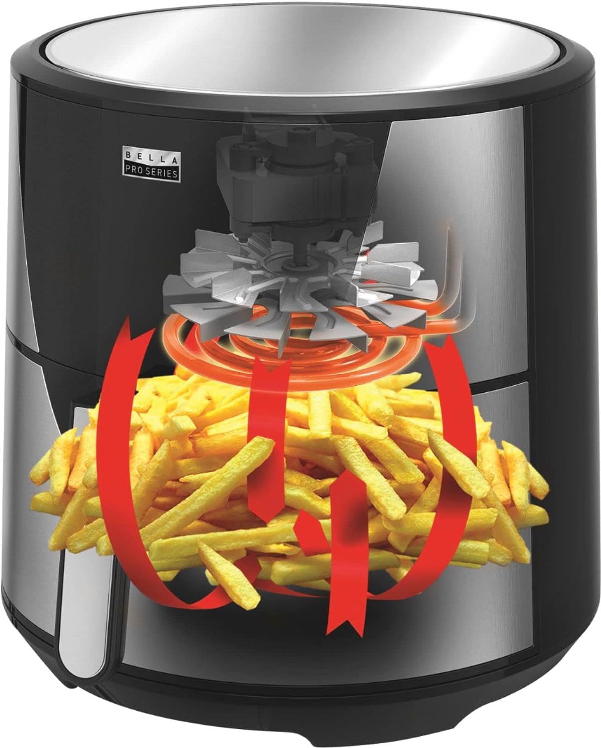 8qt Touchscreen Digital Air Fryer, Stainless Steel U69446