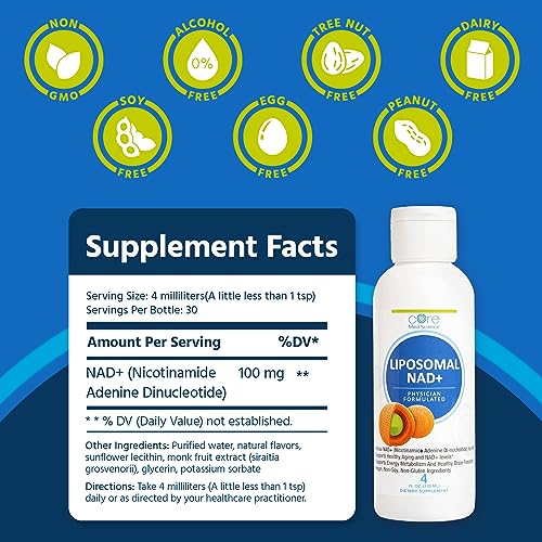 Liposomal NAD Supplement Liquid, 4 Fl Oz O56467