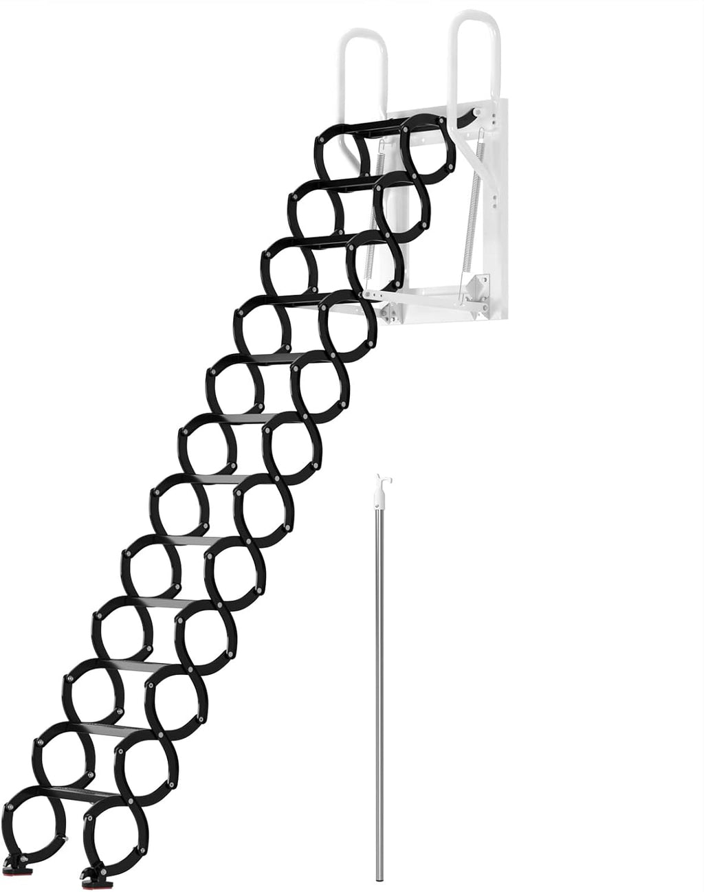 Black Wall Mounted Folding Attic Stairs A705