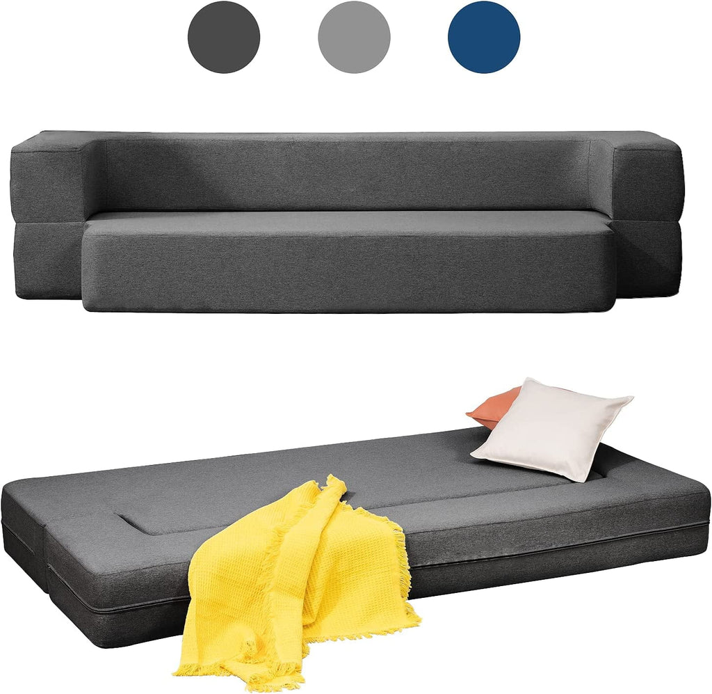 Dark Gray Folding Queen Size Sleeper Sofa Bed S537