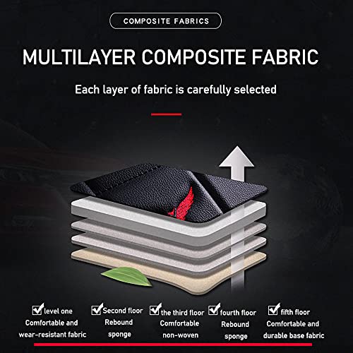 Black Leather 5 Car Seat Covers E252
