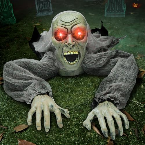 Zombie Halloween Decoration with Sound and Flashing Eyes D1510