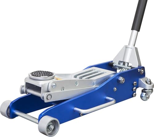 1.5 Ton Aluminum and Steel Hydraulic Low Profile Floor Jack with Dual Piston Quick Lift Pump, 3,000 lb Capacity P19232