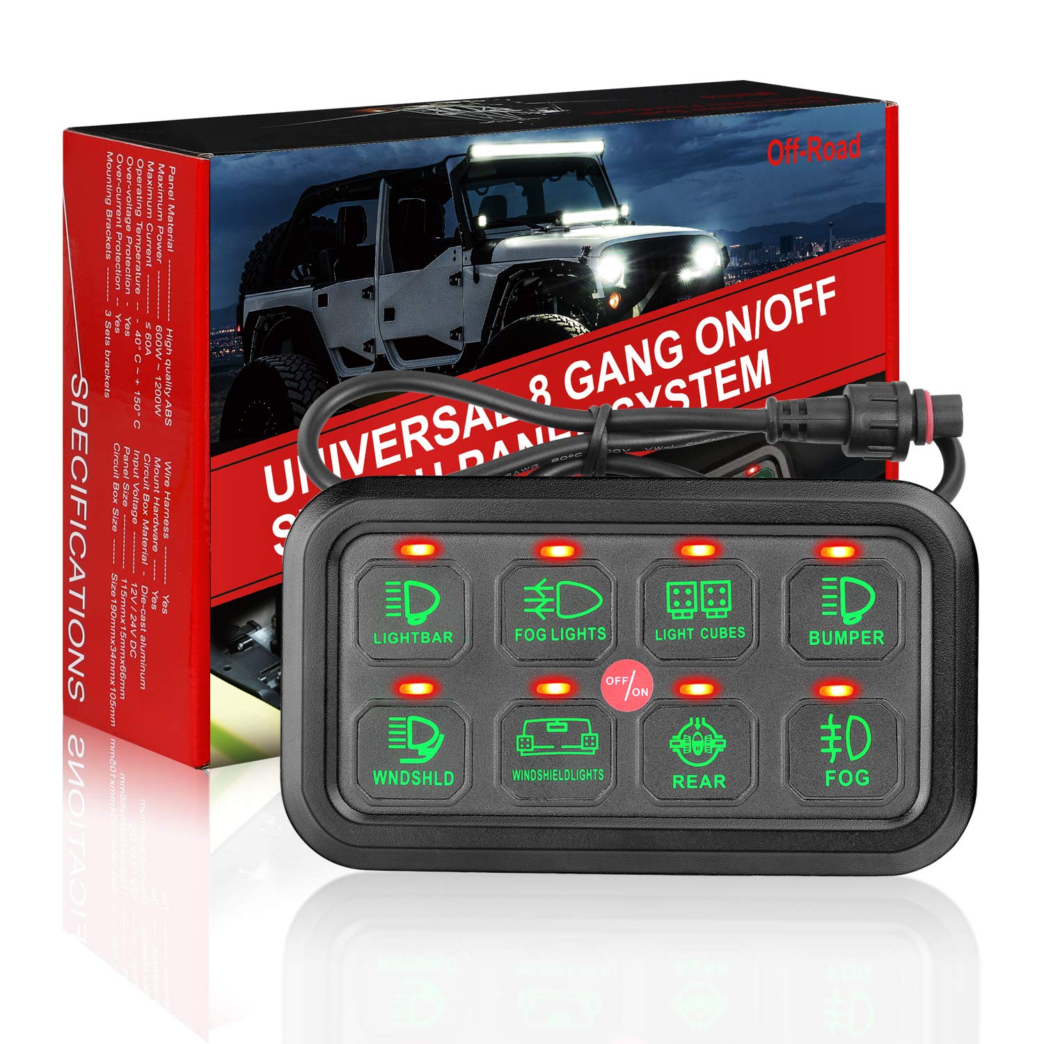 6 Gang Switch Panel Kit Circuit Control Box U518