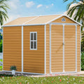 8x6 Feet Resin Storage Shed with Floor, Dove Grey A17685