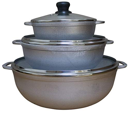3-Piece Silver Caldero Dutch Oven Set G344755