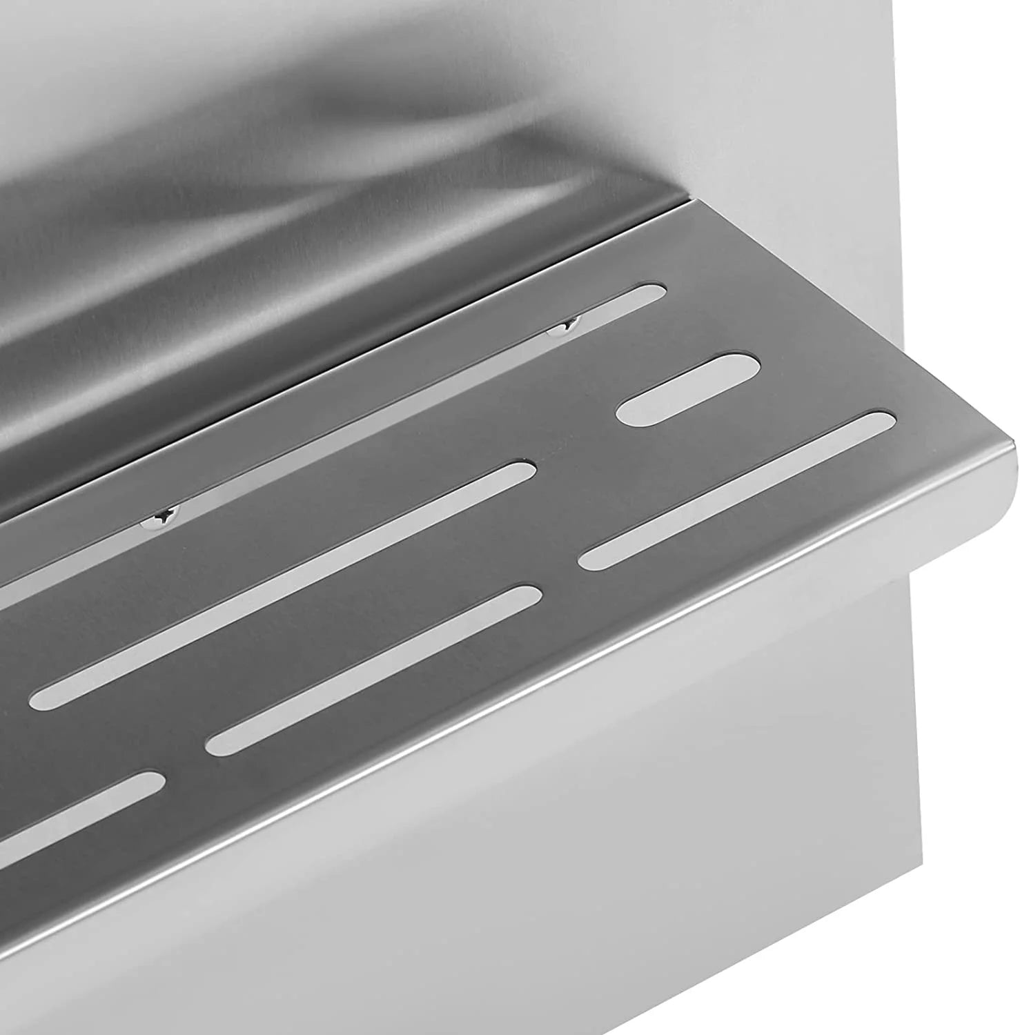 Stainless Steel Backsplash with Shelf (36x 29.5 Inch) W5774