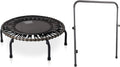 Black 39-Inch Fitness Rebounder Trampoline with Steel Handle Bar D261