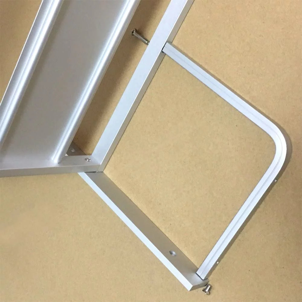 Aluminum Microwave Oven Wall Mount Double Deck Shelf With Hooks J218517
