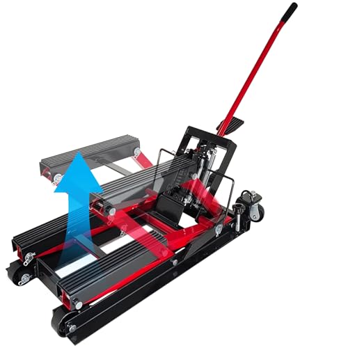 1500 LBS Capacity Steel Motorcycle Lift Jack with Wheels H875392