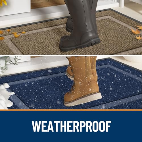Black 36x24 Natural Rubber Front Door Mat R114