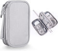 Compact Light Grey Travel Electronics Organizer Bag D46030