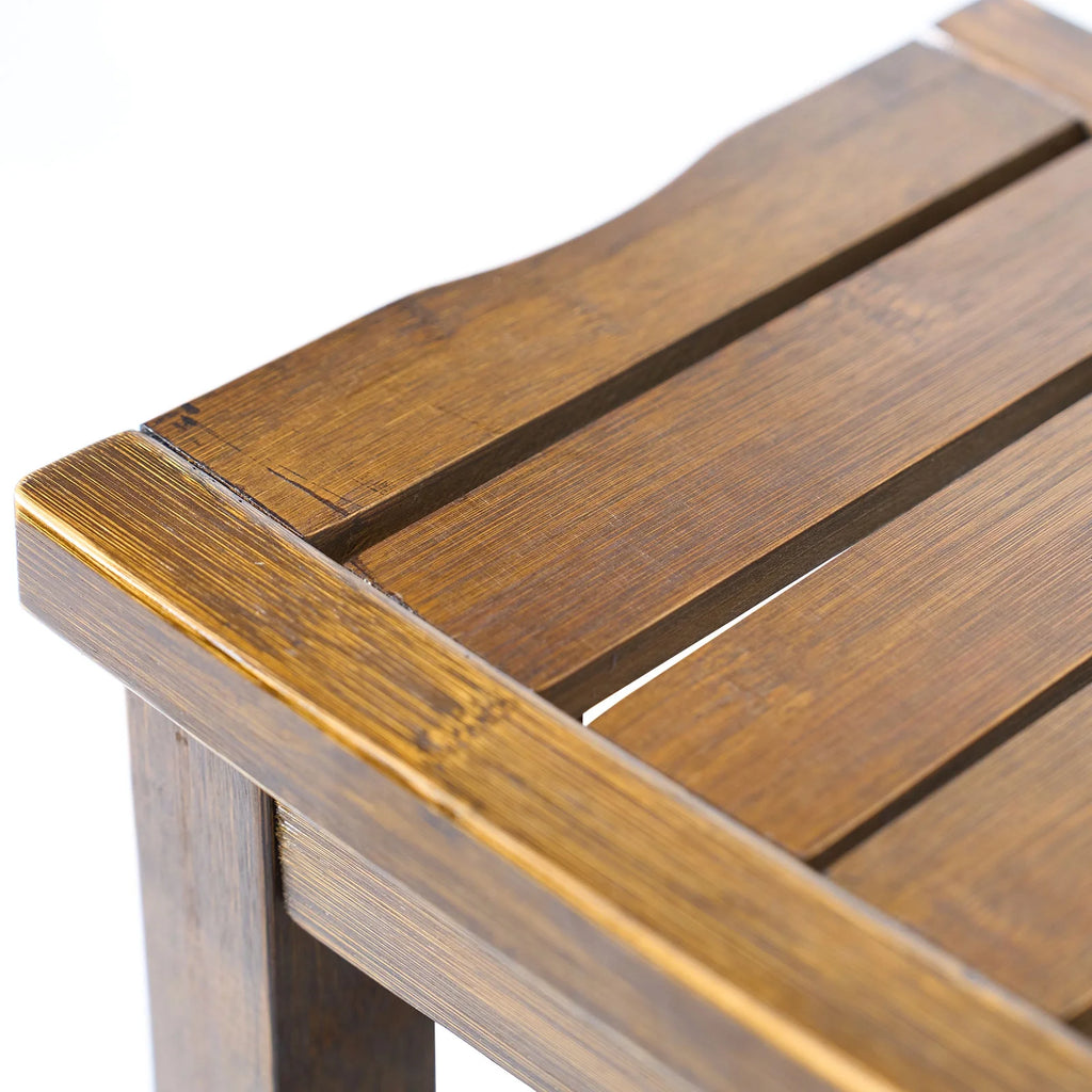 Coffee Bamboo Bathroom Bench W2627