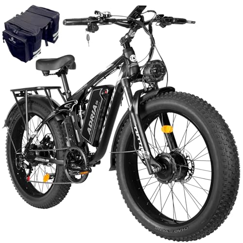 52V 30AH 26" Fat Tire Full Suspension Electric Mountain Bike T176
