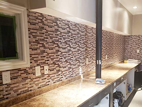 10-Sheet Peel and Stick Wall Tile in Sandstone S600