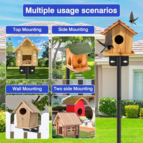 2 Pack 80 Inch Adjustable Bird Feeder Pole H835368