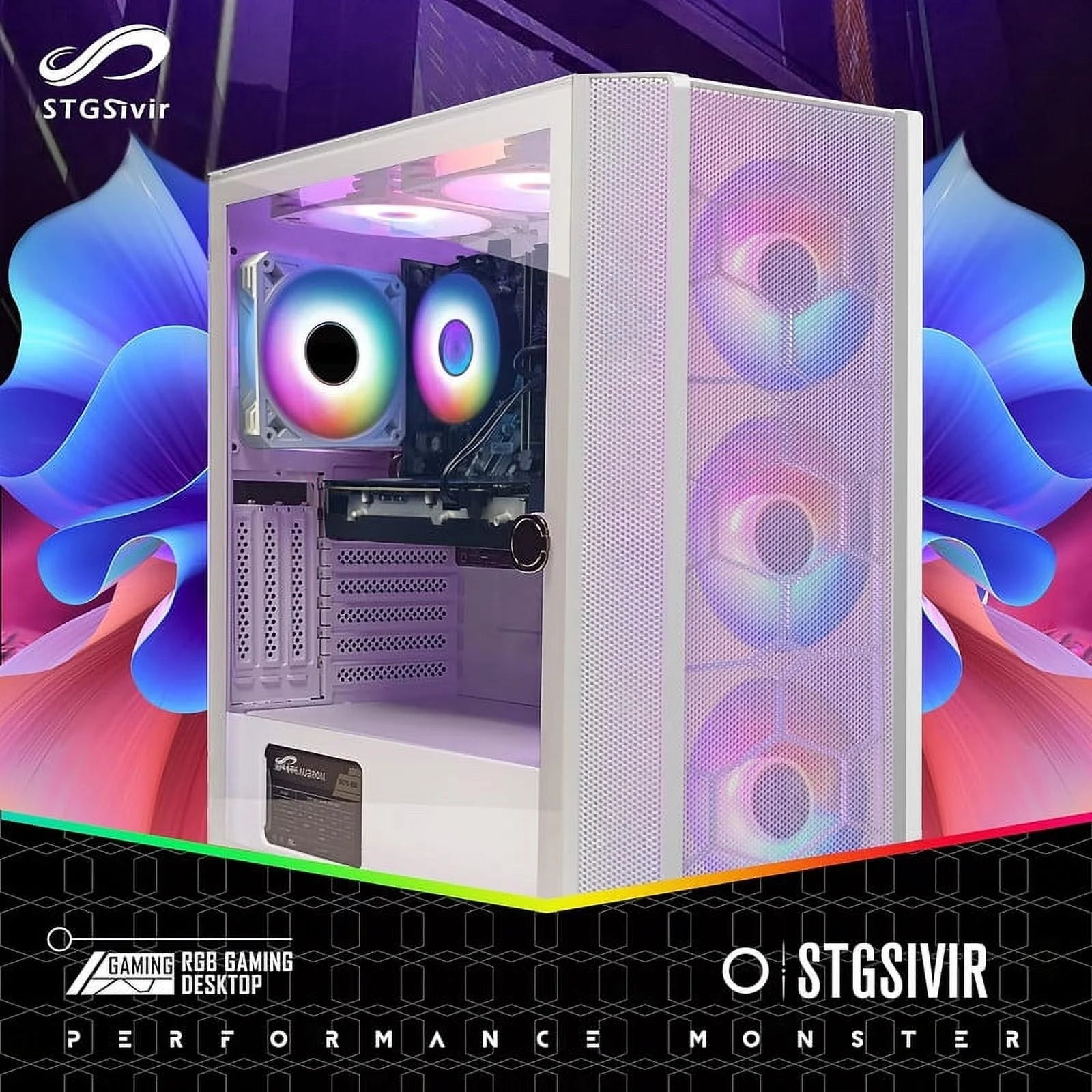 Gaming Desktop PC, Intel Core i7 3.4G up to 3.9G, 16G RAM, 1T SSD, Radeon RX 5600 XT 6G W78104
