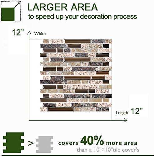 10-Sheet Peel and Stick Wall Tile in Sandstone S600
