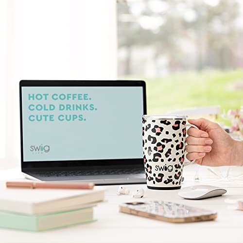 18 oz Insulated Stainless Steel Travel Mug with Handle and Lid N84799