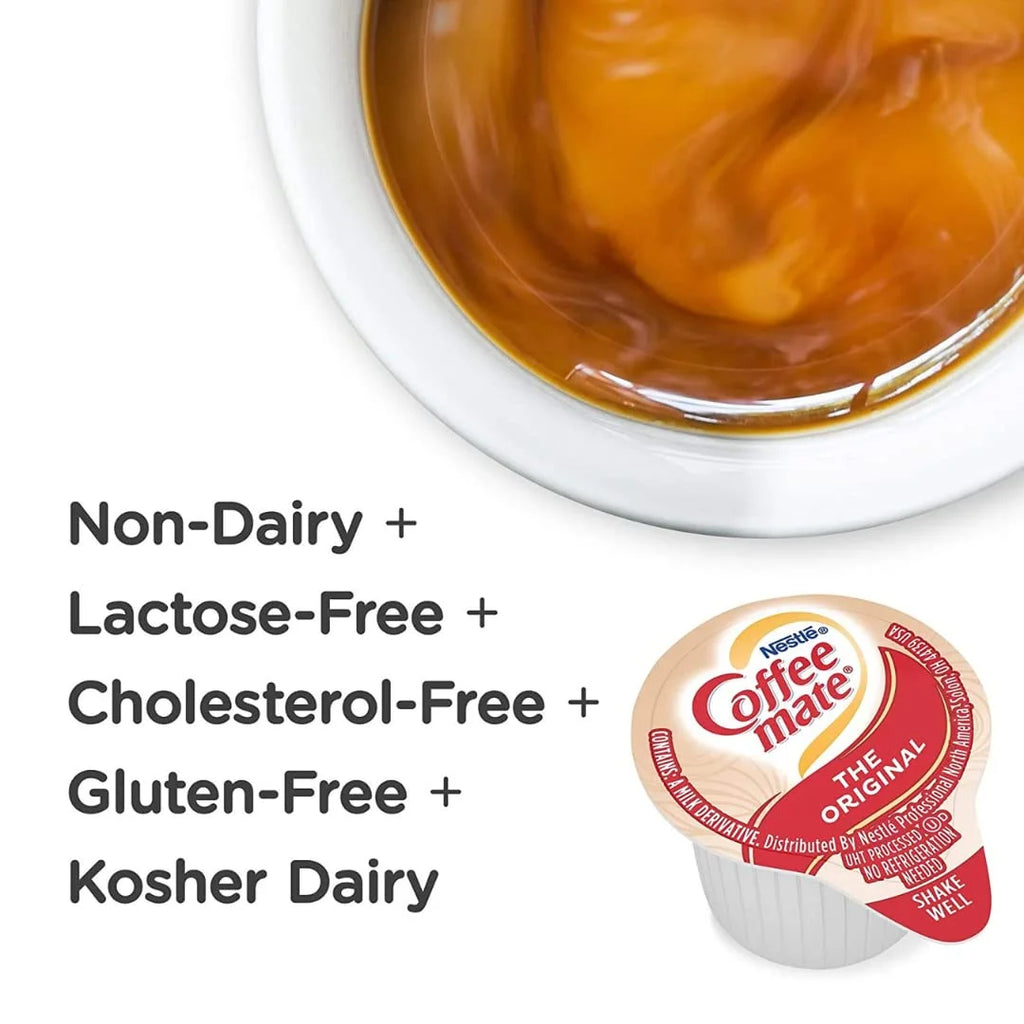Liquid Non-Dairy Creamer Singles Variety Pack, Original, French Vanilla, & Hazelnut - Box Of 100 R203