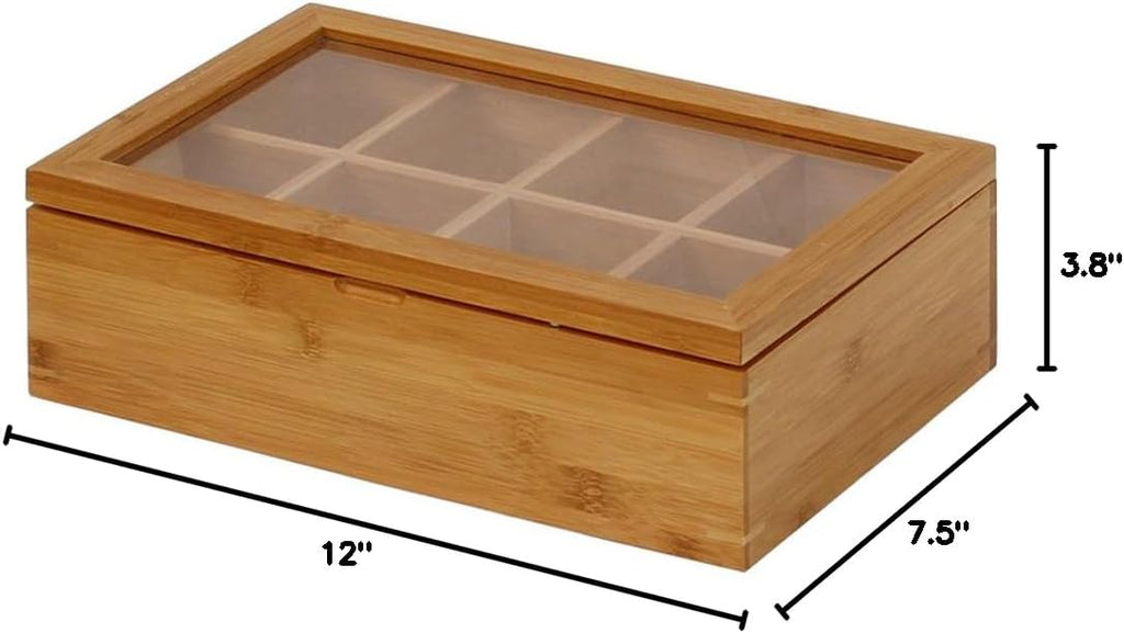Natural Bamboo Tea Box 12 Inch N7722