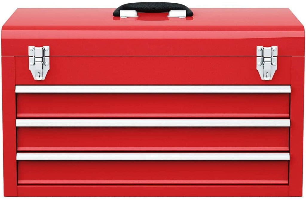 Red 20.5'' Steel Tool Box with 3 Drawers X2668