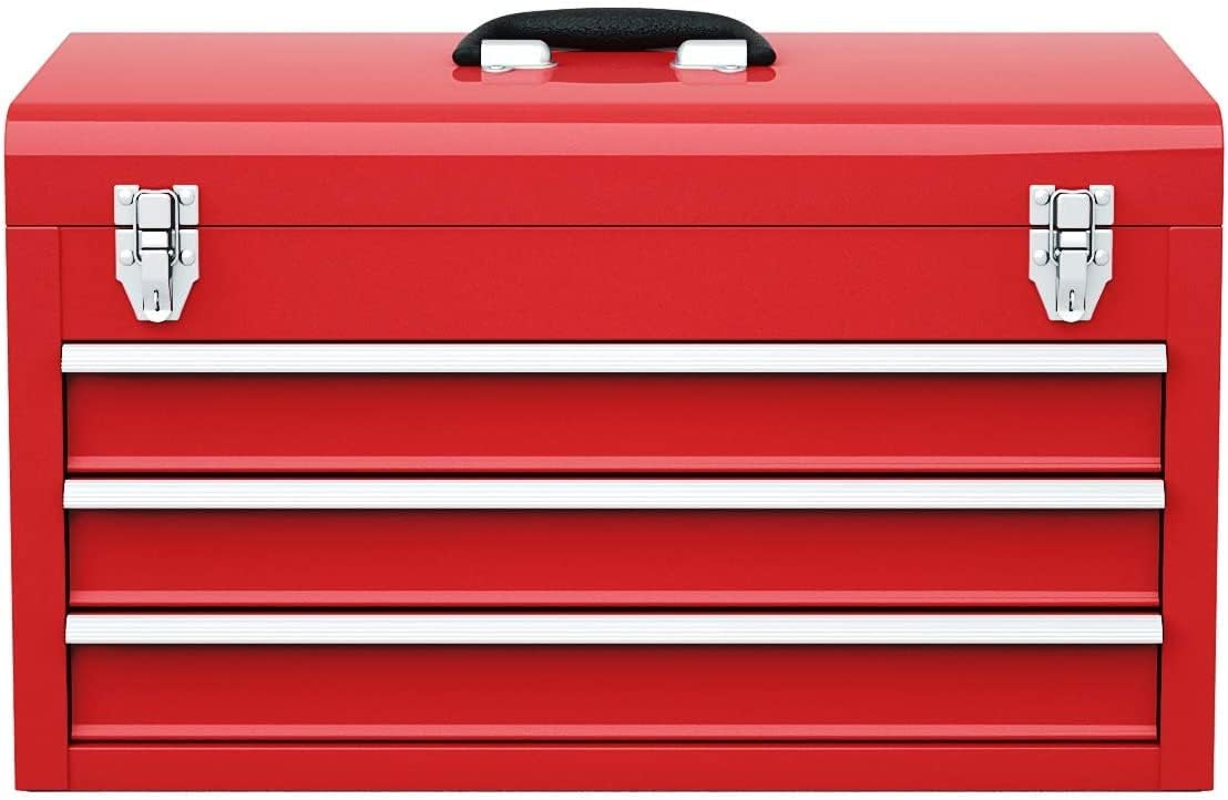 Red 20.5'' Steel Tool Box with 3 Drawers X2668