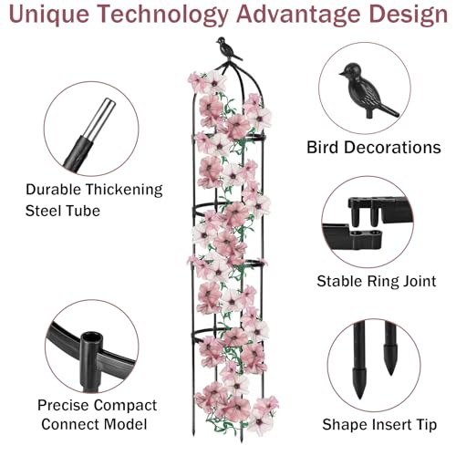 White 1Pack 6ft Round Trellis F54223