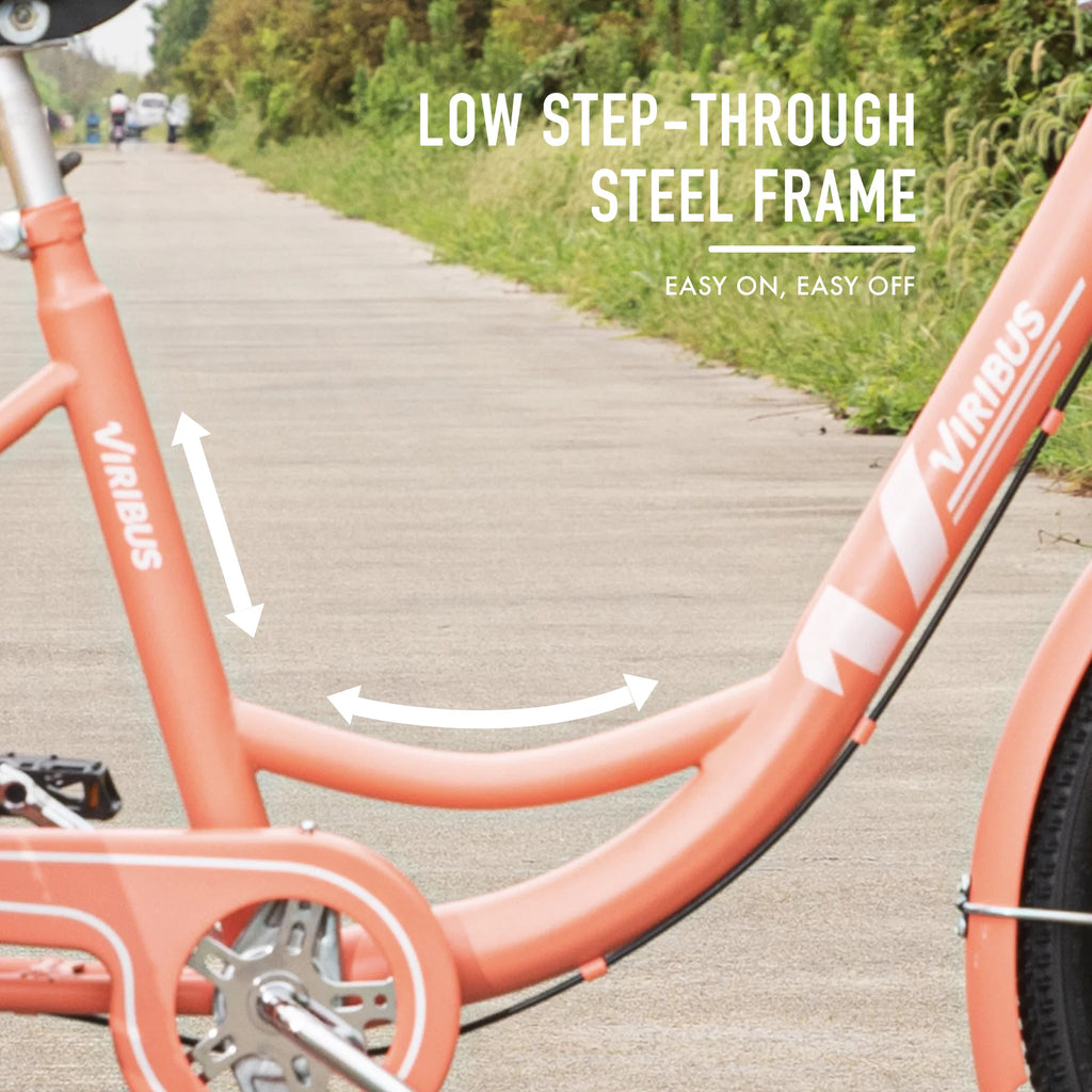 26 Inch Single Speed Adult Tricycle 3 Wheel Bike Pink L307