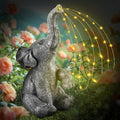 Outdoor Elephant Statue with LED Solar Lights K228027