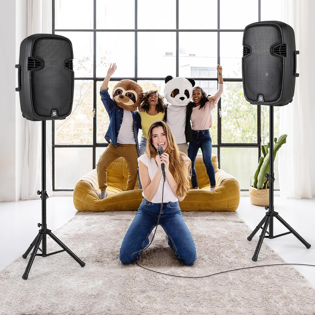 3000W 2-Way Active + Passive PA Speaker System with Bluetooth A91148