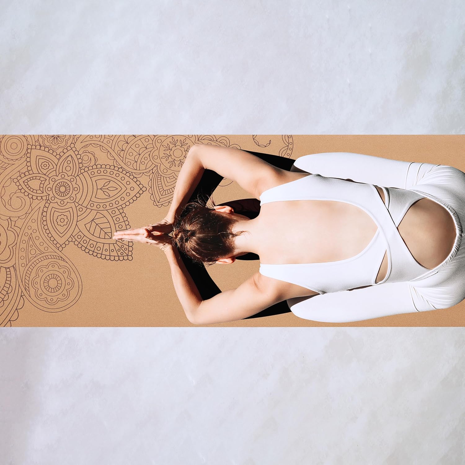 72 x 24in Cork Exercise Mat with Rubber Padding D2650