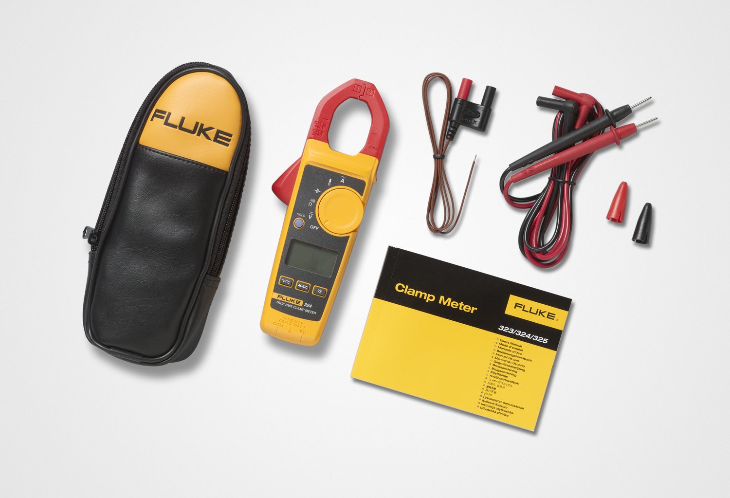 True-RMS Clamp Meter with Temperature & Capacitance, AC Current Up To 400 A, AC/DC Voltage Up to 600 V, Backlit Display, Resistance Up To 4000 Ohms P69475