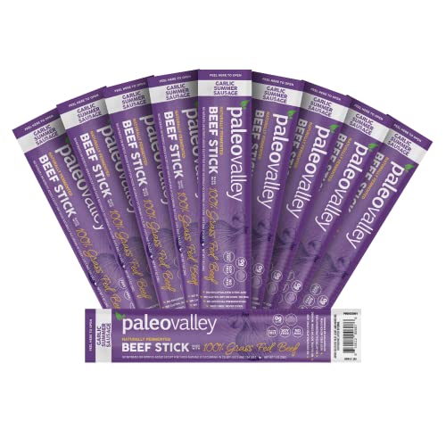 100% Grass Fed Garlic Summer Sausage Beef Sticks F961